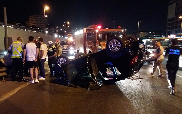 E-5'i kilitleyen kaza: Trafik durdu!