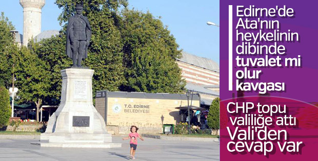 Edirne Valisi: Belediye tuvalet yeri için başvurmadı