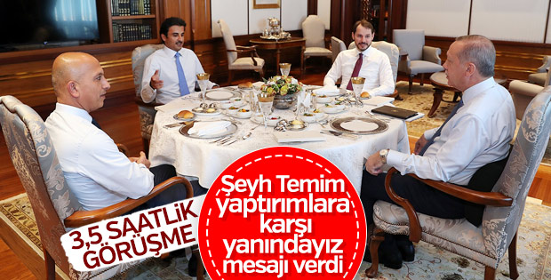 Erdoğan-Şeyh Temim görüşmesi sona erdi