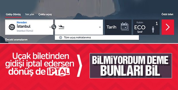 Gidiş dönüş uçak biletinde iptal riskleri