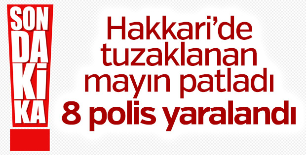 Hakkari'de polis aracının geçişi esnasında mayın patladı