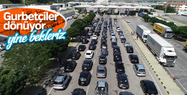 Hudut kapılarında gurbetçilerin dönüş hareketliliği