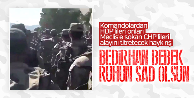 Komandolar PKK'nın kurbanı Bedirhan bebeği andı