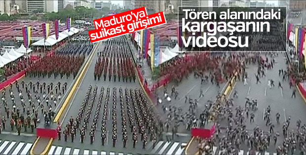 Maduro'ya suikast düzenlenirken askerler kaçıştı