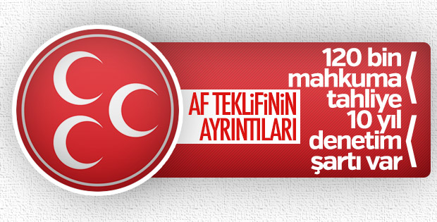 MHP'nin af teklifinin ayrıntıları