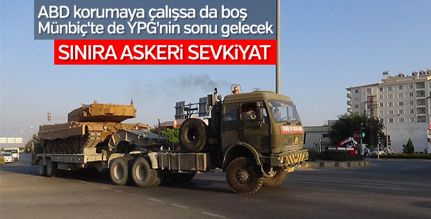 Suriye sınırına askeri sevkiyat