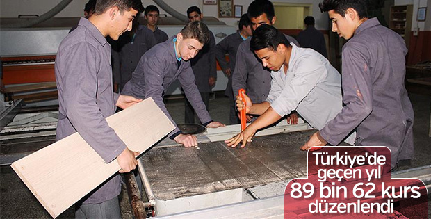 Türkiye'de bahşedilen kurs sayısında yükselme