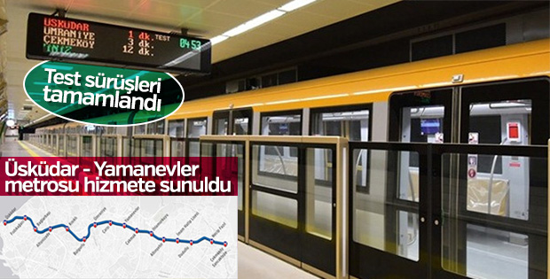 Üsküdar- Yamanevler metrosu açıldı