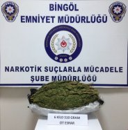 Bingöl ’de 6,5 kilo esrar ele geçirildi