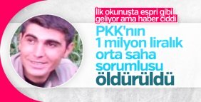 1 milyon TL ödüllü terörist öldürüldü