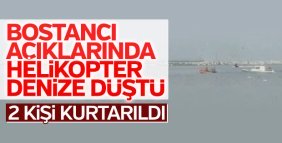 Bostancı açıklarında helikopter düştü