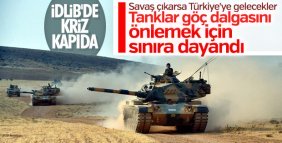 Türk askeri İdlib'de göç dalgasını engellemek için teyakkuzda