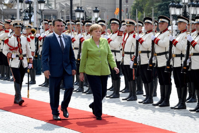 Almanya Başbakanı Merkel Makedonya’da
