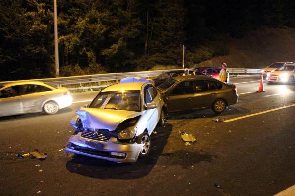 Bolu’da 6 vasıta birbirine girdi