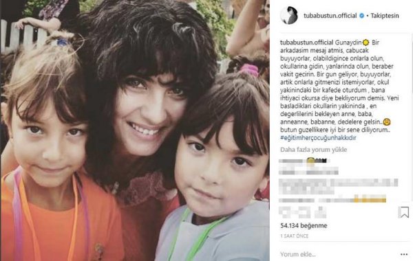 Tuba Büyüküstün’den eğitim mesajı