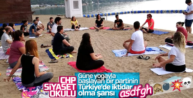 CHP'lilerin yoga dersi