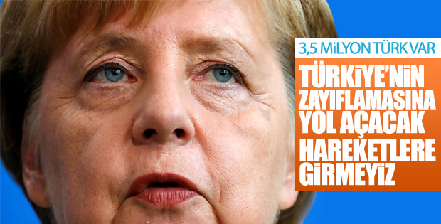 Merkel: Türkiye ekonomisinin zinde olmasını istiyoruz