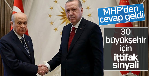 MHP'den Erdoğan'a olumlu ittifak cevabı
