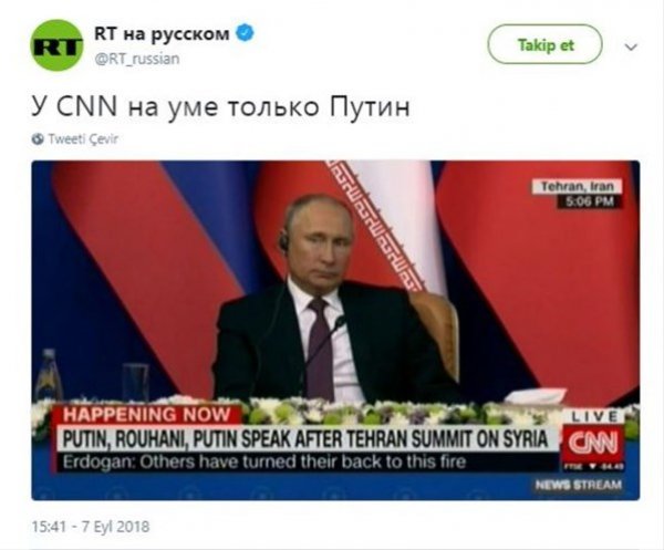 Rus kanalı CNN'le alay etti