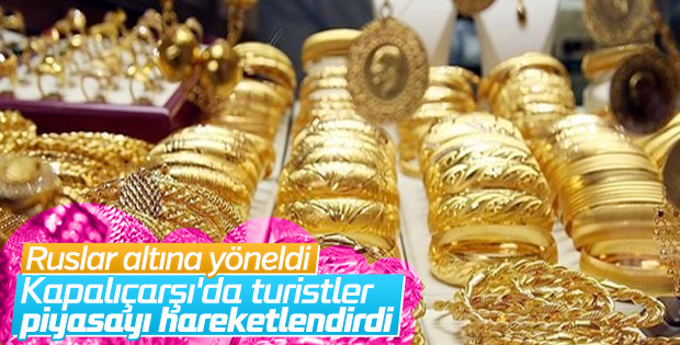 Turistler altın alım-satımını hareketlendirdi