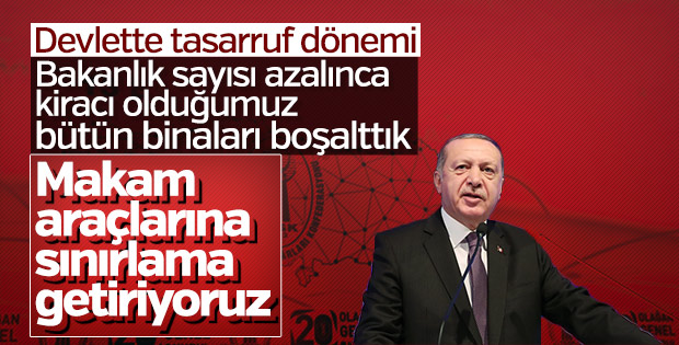 Başkan Erdoğan açıkladı: Devlette israfa son