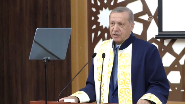 Başkan Erdoğan Kırgızistan'da Konuşuyor