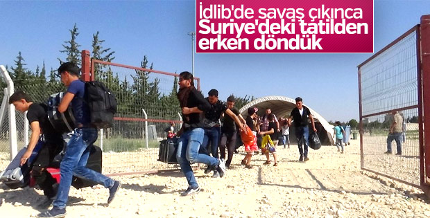 Bayram için giden Suriyeliler erken dönüyor