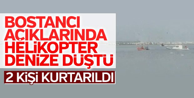 Bostancı açıklarında helikopter düştü