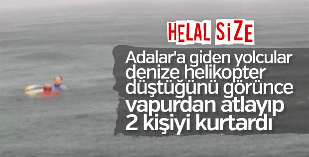 Bostancı'da düşen helikopterdekilere İDO'dakiler takviye etti