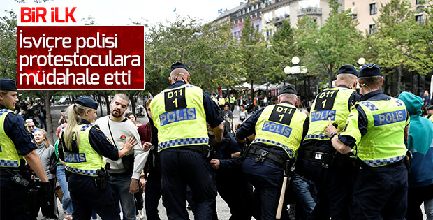 İsveç'te aşırı sağcılara polis şiddeti