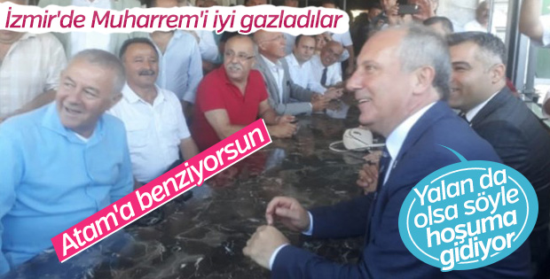İzmir’de Muharrem İnce’yi Atatürk’e benzettiler