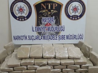 Kayseri’de 115 kilogram eroin ele geçirildi