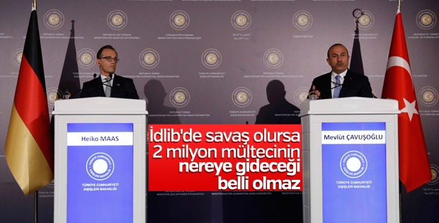 Mevlüt Çavuşoğlu, İdlib'de mültecilere dikkat çekti