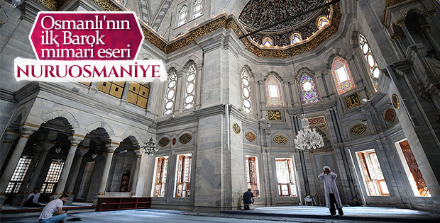 Nuruosmaniye mimari yapısıyla tarihe meydan okuyor