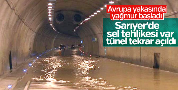 Sarıyer Tüneli sel nedeniyle kapandı