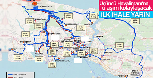 Üçüncü Havalimanı’na ulaşım ihalesi yarın gerçekleşecek