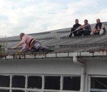 Çatı Ustasının Aldığı Önlem  Pes  Dedirtti