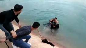 Sulandırma kanalına düşen çocukları vatandaşlar kurtardı