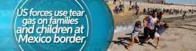 ABD güçleri göçmenler, Meksika sınırında göz yaşartıcı gaz uygulamak