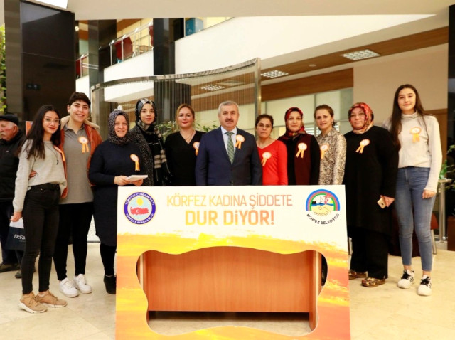 Körfez Belediyesi’nde ‘Kadına Şiddete Hayır’ Denildi