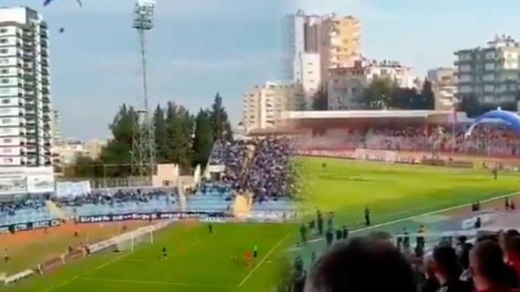 Adana’da Sahaya Paraşütle İnen Taraftar Büyük Alaka Gördü