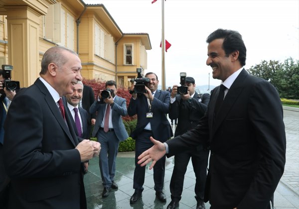 Erdoğan-Katar Şeyhi görüşmesi