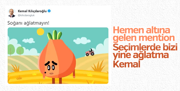 Kemal Kılıçdaroğlu'ndan soğan animasyonu
