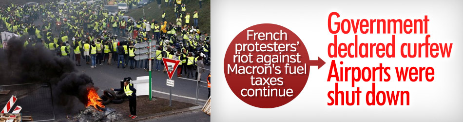 Protests against fuel taxes transform into riot in France