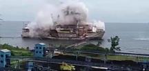 Türk Şirketin Endonezya’daki Enerji Gemisinde Patlama Meydana Geldi