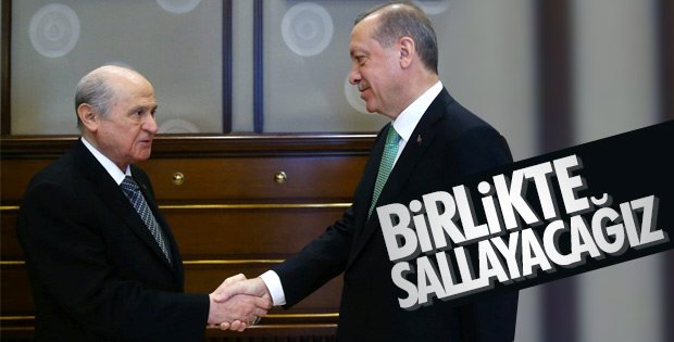 Erdoğan'dan Bahçeli'ye ittifak teşekkürü