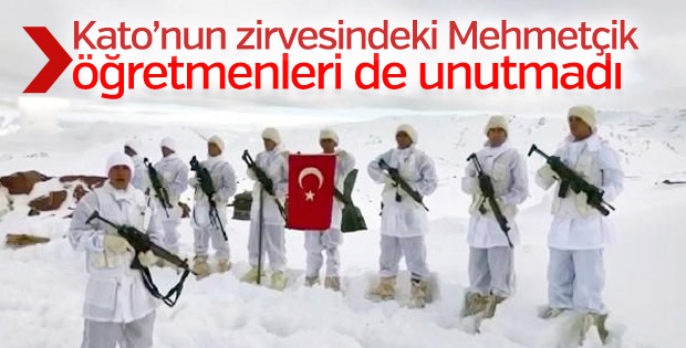 Kato Dağı'ndaki Mehmetçiklerden Öğretmenler Günü mesajı