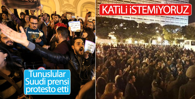 Suudi Arabistan Veliaht Prensi Tunus ’ta protesto edildi