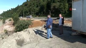 Rize de deniz kenarına dökülen hafriyatlar tepkiye neden oldu